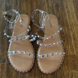 Torrid clear studded sandals.